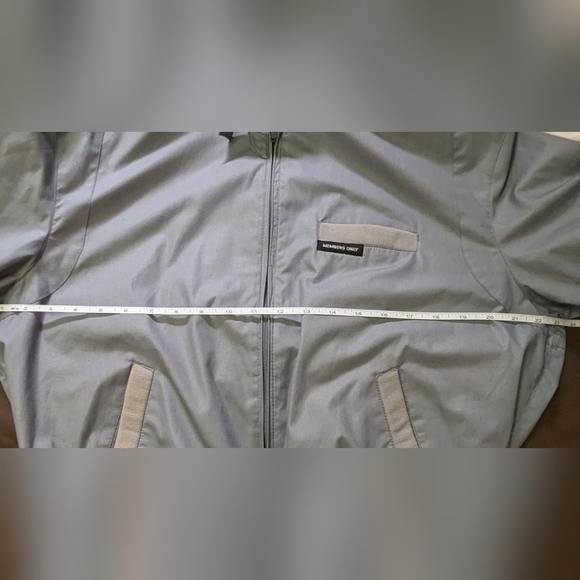 1980s Vintage Members Only Bomber Jacket Grey on grey - Picture 7 of 8